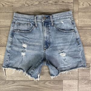 Joe's Jean Light Wash Distressed Cut Off High Rise Denim Jean Shorts sz 24